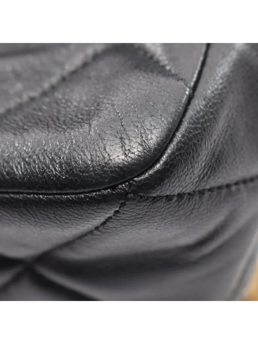 Chanel Shoulder Bag Quilted Black Lambskin Small Flap Bijou Chain